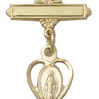 (436j) G/ss Mirac Gp Baby Pin - Unique Catholic Gifts