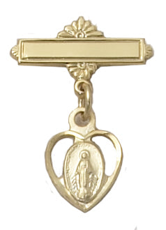 (436j) G/ss Mirac Gp Baby Pin - Unique Catholic Gifts