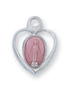 (Lmhp) Ss Mirac W/ Pink Enamel 16 C" - Unique Catholic Gifts