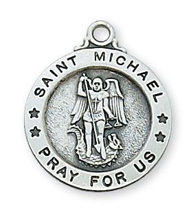 Sterling Silver St. Michael Medal (5/8