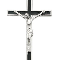 (73-40) 5" Black Enamel Crucifix, Box - Unique Catholic Gifts