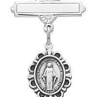 Sterling Silver Miraculous Baby Pin - Unique Catholic Gifts