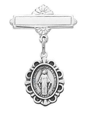 Sterling Silver Miraculous Baby Pin - Unique Catholic Gifts
