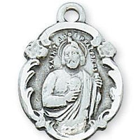 St. Jude Medal Sterling Silver 3/4" - Unique Catholic Gifts