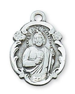 St. Jude Medal Sterling Silver 3/4