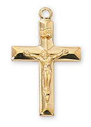 (J8010) G/ss Crucifix 18 Ch&bx" - Unique Catholic Gifts