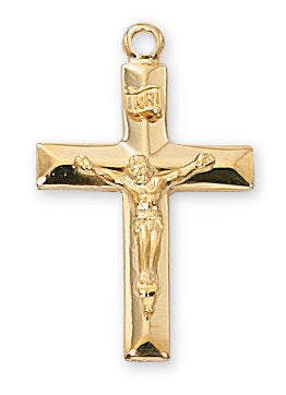 (J8010) G/ss Crucifix 18 Ch&bx