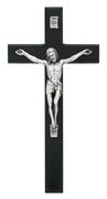 (80-45) 10" Black/silver Crucifix - Unique Catholic Gifts