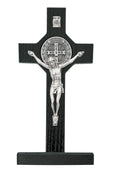 (80-89) 6" Black Stng St Benedict Cfx - Unique Catholic Gifts
