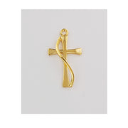 (J9191) Gold Over Ss Cross 18" Ch & Bx - Unique Catholic Gifts