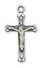 (L8070)Sterling Silver Crucifix 18" Chain and Box - Unique Catholic Gifts