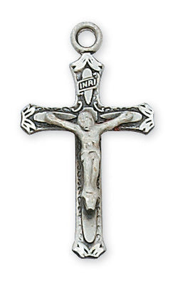 (L8070)Sterling Silver Crucifix 18