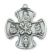(L40)  Sterling Silver 4-WAY 24" Chain and Box - Unique Catholic Gifts