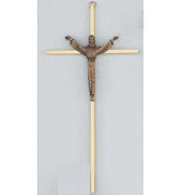 (C510-770g) 10 Brass Risen Crucifix" - Unique Catholic Gifts