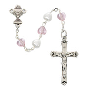 (C81LW)  Sterling Silver White and Pink - Unique Catholic Gifts