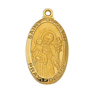 (J550JS) Gold/Sterling Silver St. Joseph Medal 24