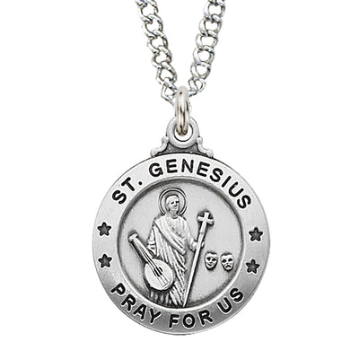 (L600gn) Sterling Silver St Genesius 20