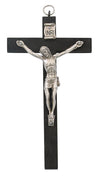 (94-38) 3" Black Wood Crucifix - Unique Catholic Gifts