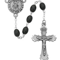 6x8mm Blk St Michael Rosary - Unique Catholic Gifts