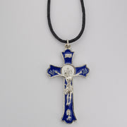 (Rc9156-blc) 2" Rhodium Blue Holy Mass Cfx - Unique Catholic Gifts