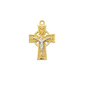 (Jt9184) G/ss Tutone Celt Cfx 18 Ch&bx" - Unique Catholic Gifts