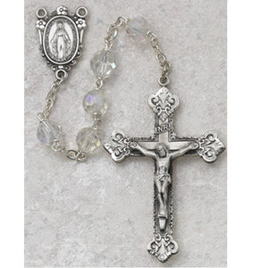 (7abl-crf) Ss 7mm Crystal Tin Cut Rsy - Unique Catholic Gifts