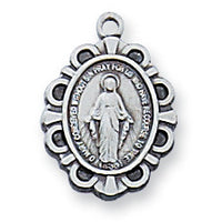 (L588b) Ss Mirac Medal 13 Chain & Box" - Unique Catholic Gifts