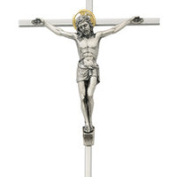 (79-48) 8" Aluminum Crucifix Boxed - Unique Catholic Gifts