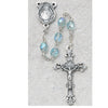 (875-aqg) 6mm Ab Aqua/march Rosary - Unique Catholic Gifts