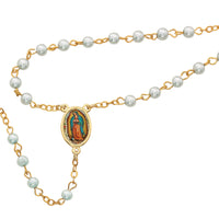 (760-123) Gold Guadalupe Box & Blue Rsry - Unique Catholic Gifts
