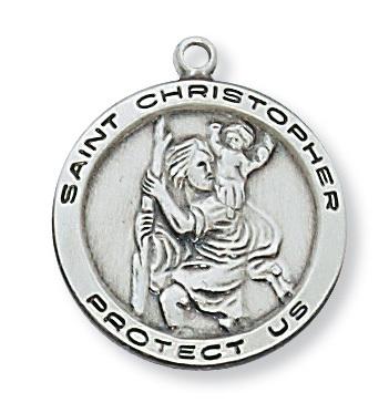Sterling Silver St Christopher (3/4