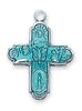 (L577) Sterling Silver Blu 4way Medal Chain and Box - Unique Catholic Gifts