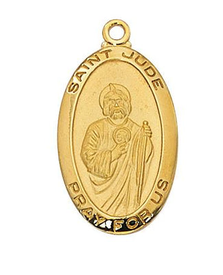 St. Jude Medal Gold on Sterling Silver (1