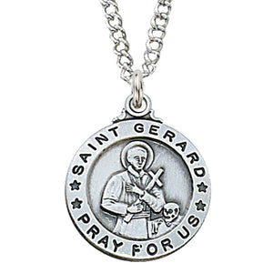(L600gr) Sterling Silver St. Gerard 20" Chain & Box - Unique Catholic Gifts