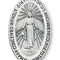 Sterling Silver Miraculous Medal 1 1/16" - Unique Catholic Gifts