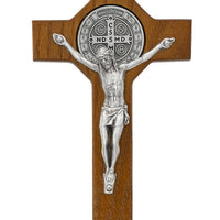 (80-90) 6" Walnut Stng St Benedict Cfx - Unique Catholic Gifts