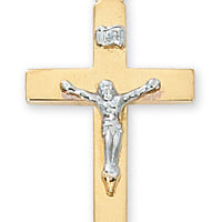 (Jt9116) G/ss Tutone Crucifix 20chain" - Unique Catholic Gifts