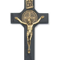 (79-42500) 6 1/4" Blk St. Benedict Cfx - Unique Catholic Gifts