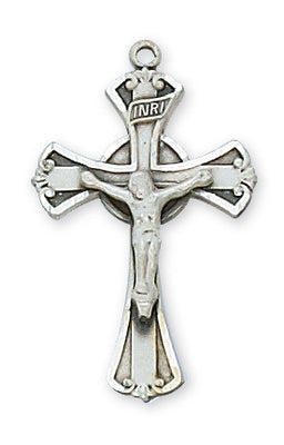 (L8051)Sterling Silver Crucifix 18
