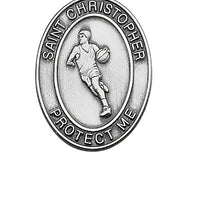 (L675bk) Ss Basketball Medal 24"Ch&bx - Unique Catholic Gifts