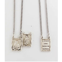 (L612) Ss 2pc Scapular 30" Ch&box" - Unique Catholic Gifts