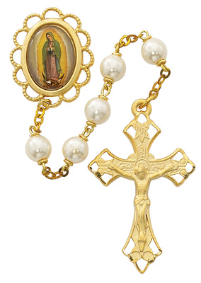 (854hf) Gp 7mm Pearl Ol Guadalupe Rsry - Unique Catholic Gifts