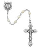 (783lf) Ss Genuine Mother of Pearl Rosary - Unique Catholic Gifts