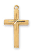 (J7060) G/ss Cross 18 Ch & Box" - Unique Catholic Gifts