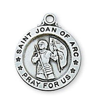 Joan of Arc Medal Sterling Silver 5/8" - Unique Catholic Gifts