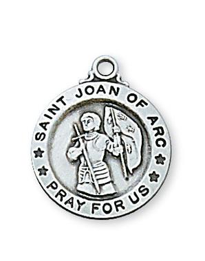 Joan of Arc Medal Sterling Silver 5/8