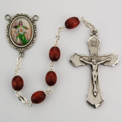 (R198df) 6x8mm Brown St. John Rosary - Unique Catholic Gifts