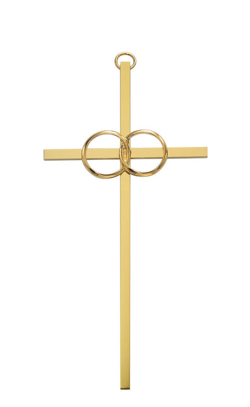 Gold Cana (Wedding) Cross (10") - Unique Catholic Gifts