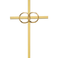Gold Cana (Wedding) Cross (10") - Unique Catholic Gifts