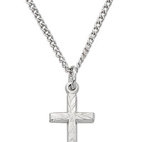 (L8001b) Ss Baby Cross With 13" Chain - Unique Catholic Gifts
